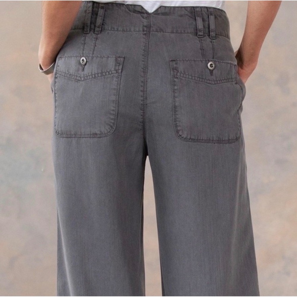 Sundance Celine Tencel Wide Leg Pleated Pants in Dark Grey Size P6‎ - Picture 2 of 13